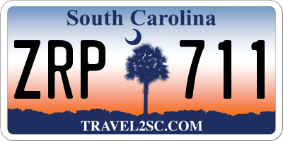 SC license plate ZRP711