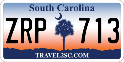 SC license plate ZRP713