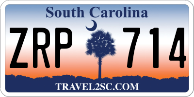 SC license plate ZRP714