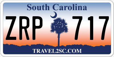 SC license plate ZRP717