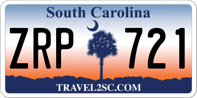 SC license plate ZRP721