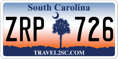 SC license plate ZRP726