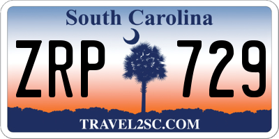 SC license plate ZRP729