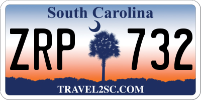 SC license plate ZRP732