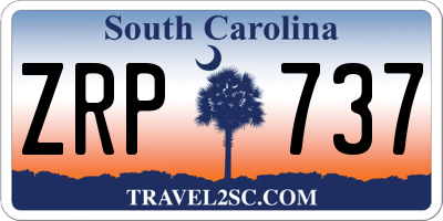 SC license plate ZRP737