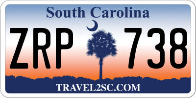 SC license plate ZRP738