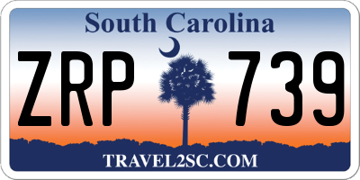 SC license plate ZRP739