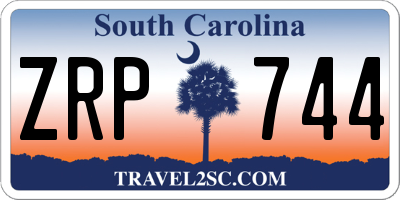 SC license plate ZRP744