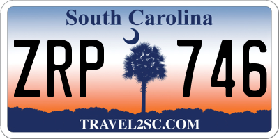 SC license plate ZRP746