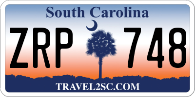 SC license plate ZRP748