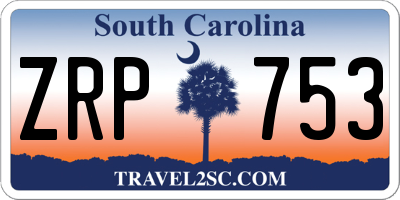 SC license plate ZRP753