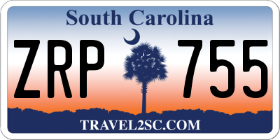 SC license plate ZRP755
