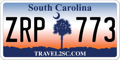 SC license plate ZRP773