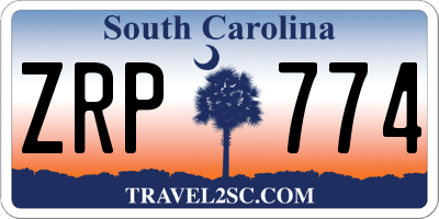 SC license plate ZRP774