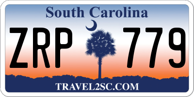 SC license plate ZRP779