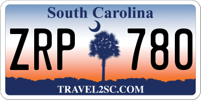 SC license plate ZRP780