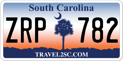 SC license plate ZRP782