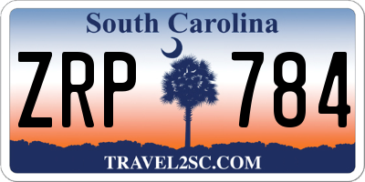 SC license plate ZRP784
