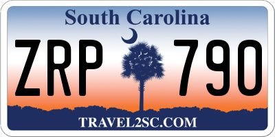 SC license plate ZRP790