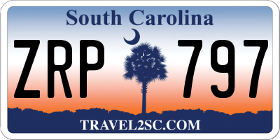 SC license plate ZRP797