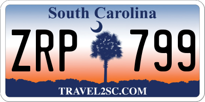 SC license plate ZRP799