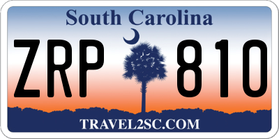 SC license plate ZRP810