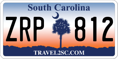 SC license plate ZRP812