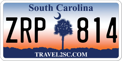 SC license plate ZRP814
