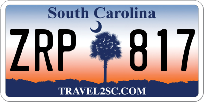 SC license plate ZRP817