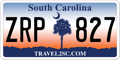 SC license plate ZRP827