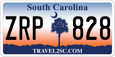 SC license plate ZRP828