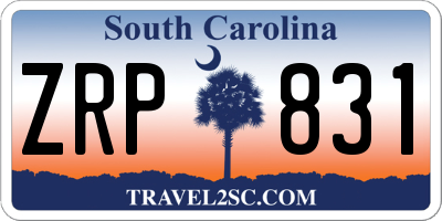 SC license plate ZRP831
