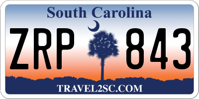 SC license plate ZRP843