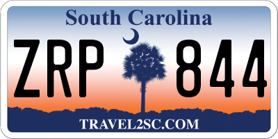 SC license plate ZRP844