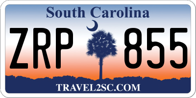 SC license plate ZRP855