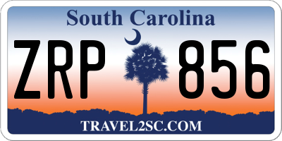 SC license plate ZRP856
