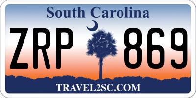 SC license plate ZRP869