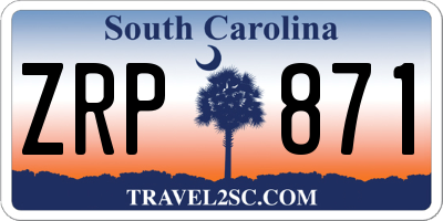 SC license plate ZRP871
