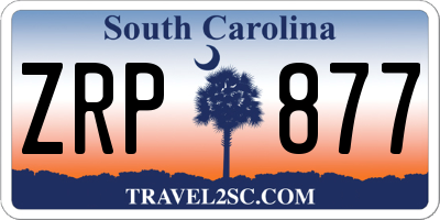 SC license plate ZRP877