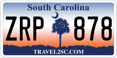 SC license plate ZRP878