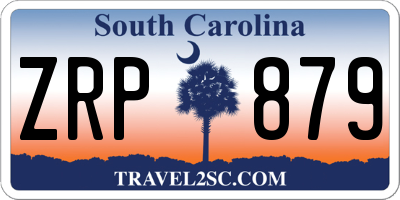 SC license plate ZRP879