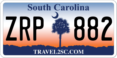 SC license plate ZRP882