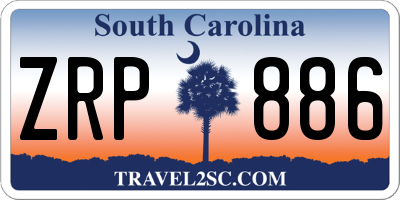 SC license plate ZRP886