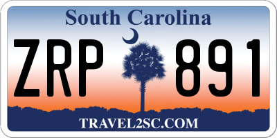 SC license plate ZRP891