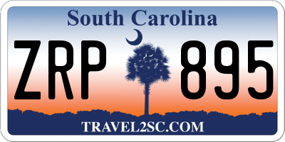 SC license plate ZRP895