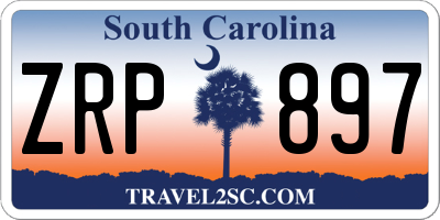 SC license plate ZRP897