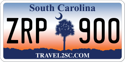 SC license plate ZRP900