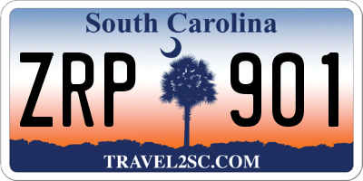 SC license plate ZRP901