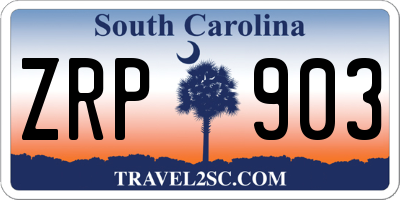SC license plate ZRP903