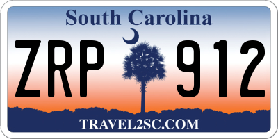 SC license plate ZRP912